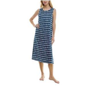 526M NWT Roudelain Women’s Striped Sleeveless Knit Nightgown - Size: Large